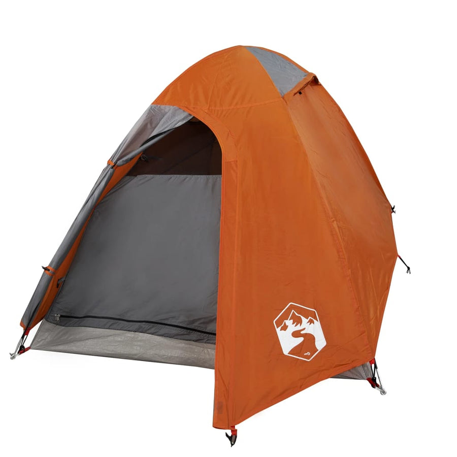 Tent 2-Persoons 85T Taft Grijs En Oranje 254 x 135 x 112 cm orange