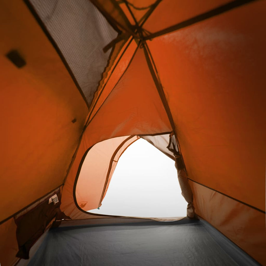 Tent 2-Persoons 85T Taft Grijs En Oranje 254 x 135 x 112 cm orange