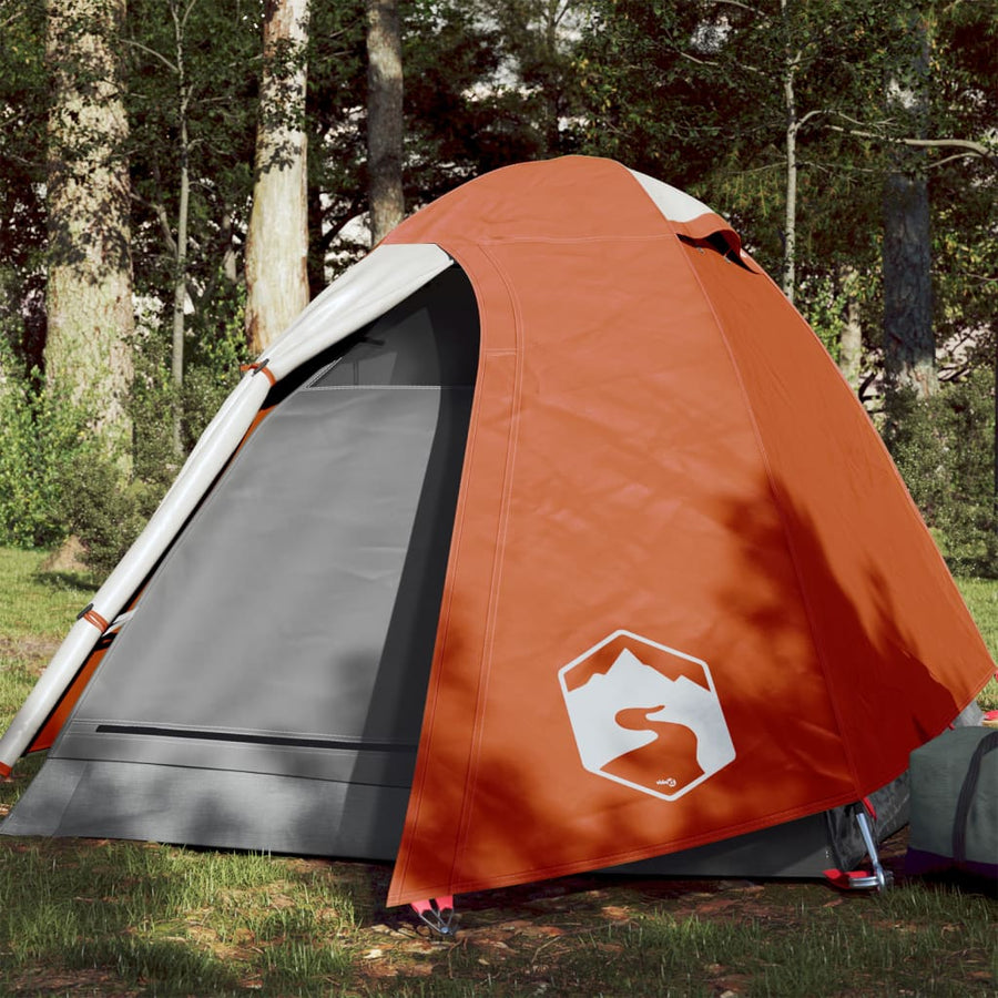 Tent 2-Persoons 85T Taft Grijs En Oranje 254 x 135 x 112 cm orange