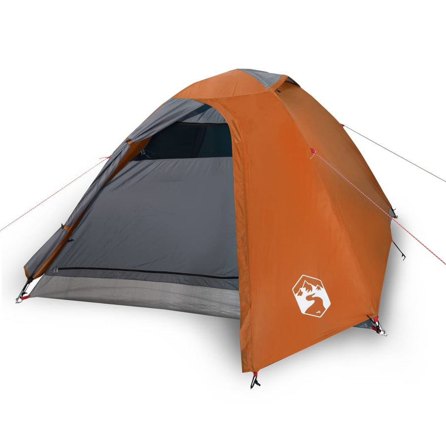 Tent 2-Persoons 85T Taft Grijs En Oranje 264 x 210 x 125 cm orange