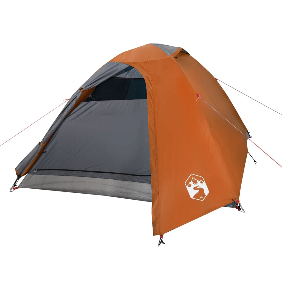 Tent 2-Persoons 85T Taft Grijs En Oranje 264 x 210 x 125 cm orange