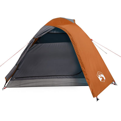 Tent 2-Persoons 85T Taft Grijs En Oranje 264 x 210 x 125 cm orange