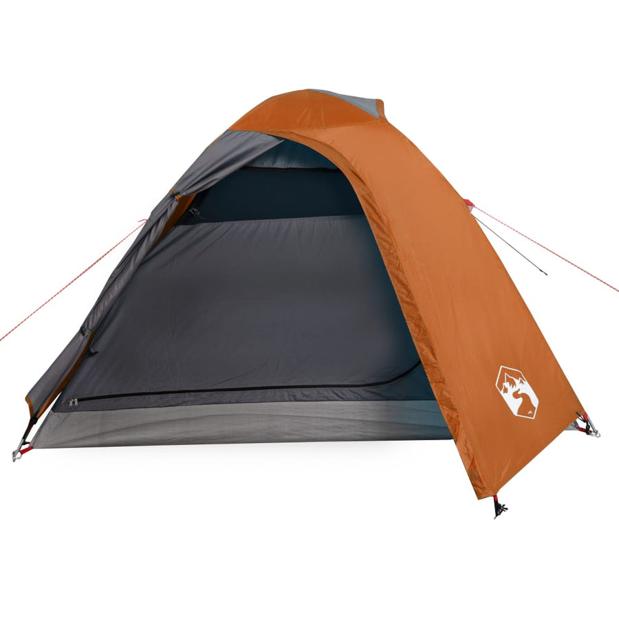 Tent 2-Persoons 85T Taft Grijs En Oranje 264 x 210 x 125 cm orange