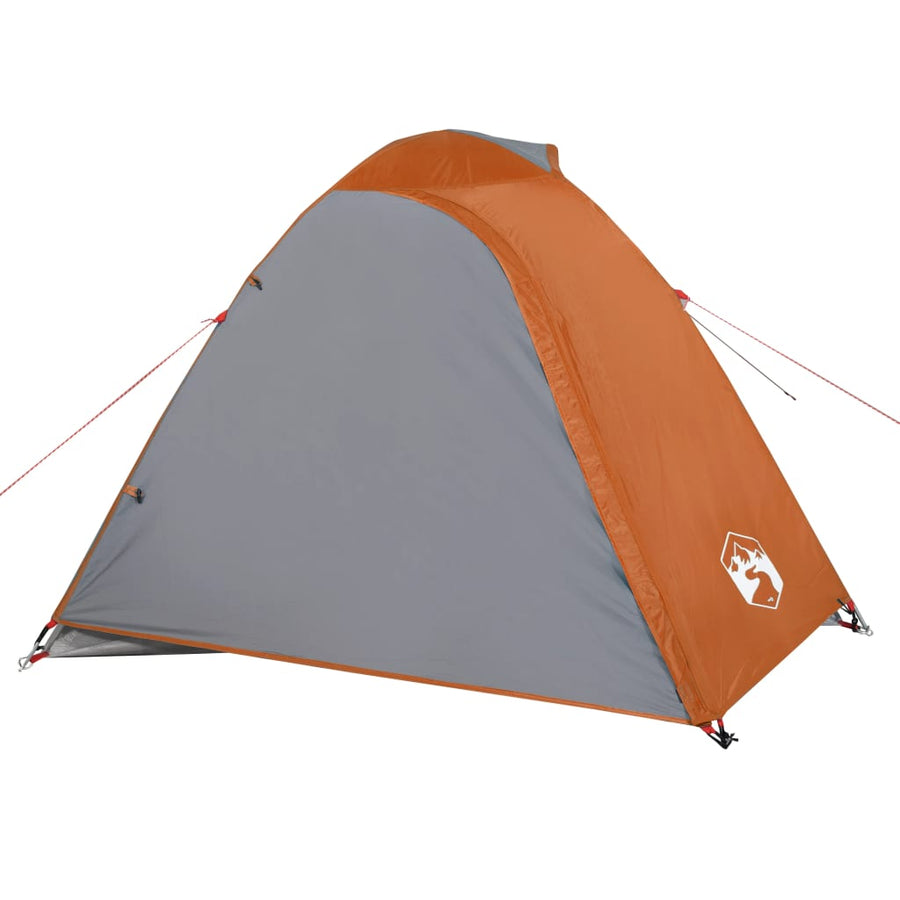 Tent 2-Persoons 85T Taft Grijs En Oranje 264 x 210 x 125 cm orange