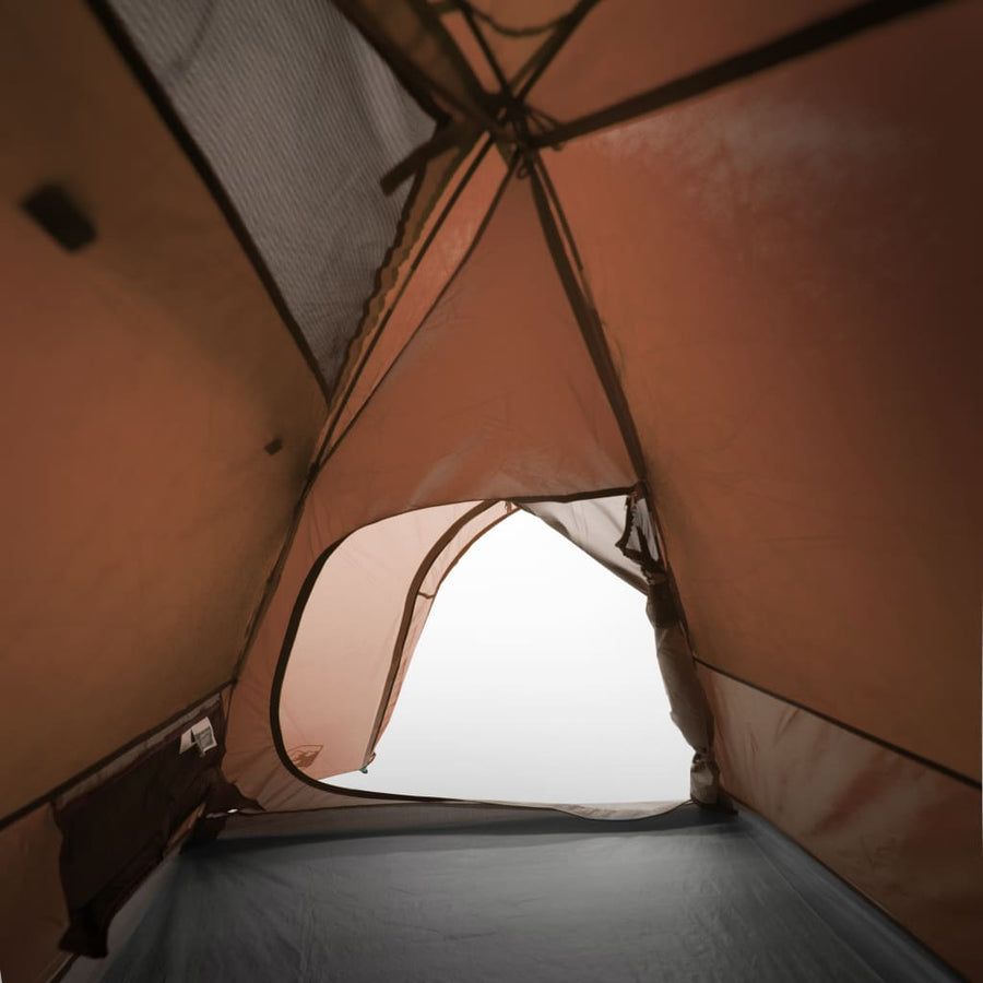 Tent 2-Persoons 85T Taft Grijs En Oranje 264 x 210 x 125 cm orange