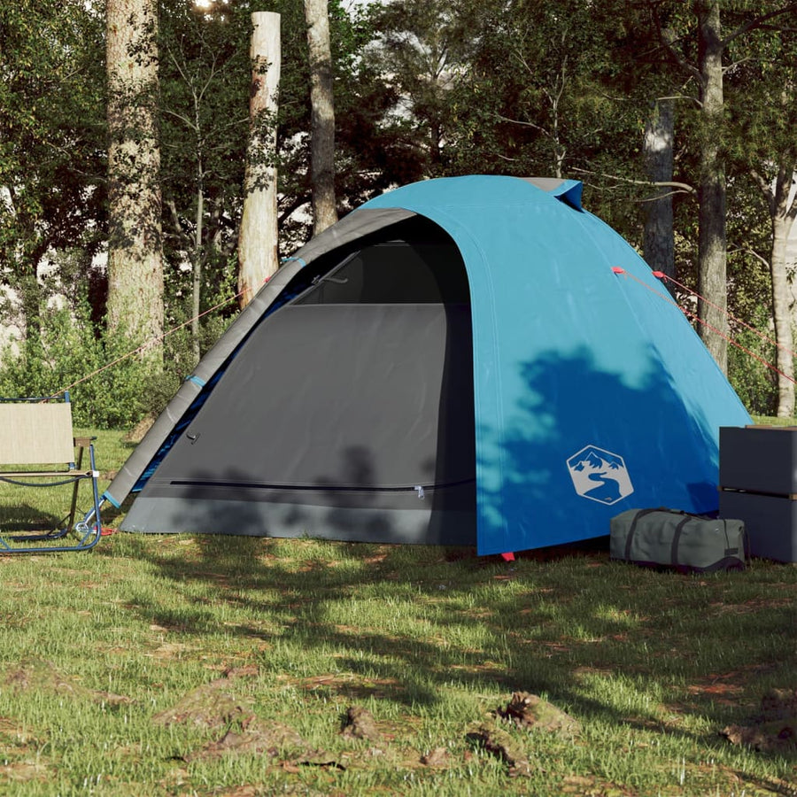 Tent 4-Persoons 85T Taft 267 x 272 x 145 cm Blauw