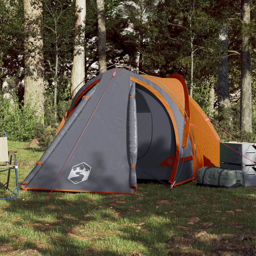 Tent 2-Persoons 320X40X20 Cm 85T Taft Grijs En Oranje orange