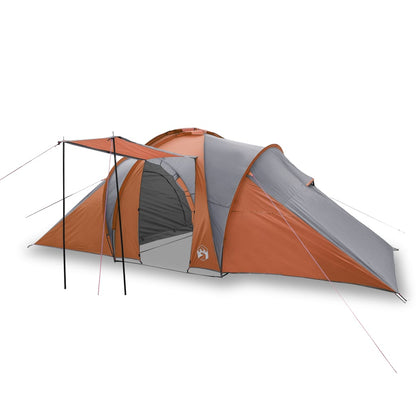 Tent 6-Persoons 576X238X193 Cm 185T Taft Grijs En Oranje