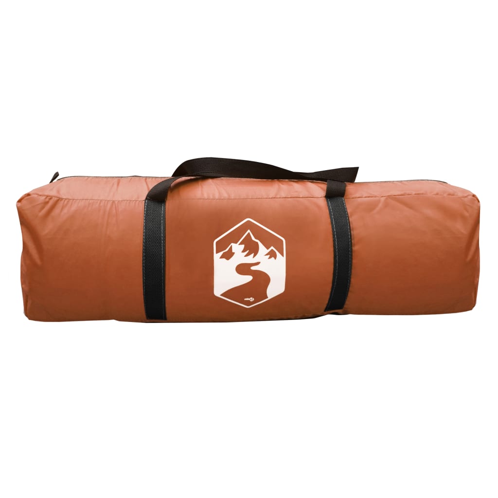 Tent 6-Persoons 576X238X193 Cm 185T Taft Grijs En Oranje