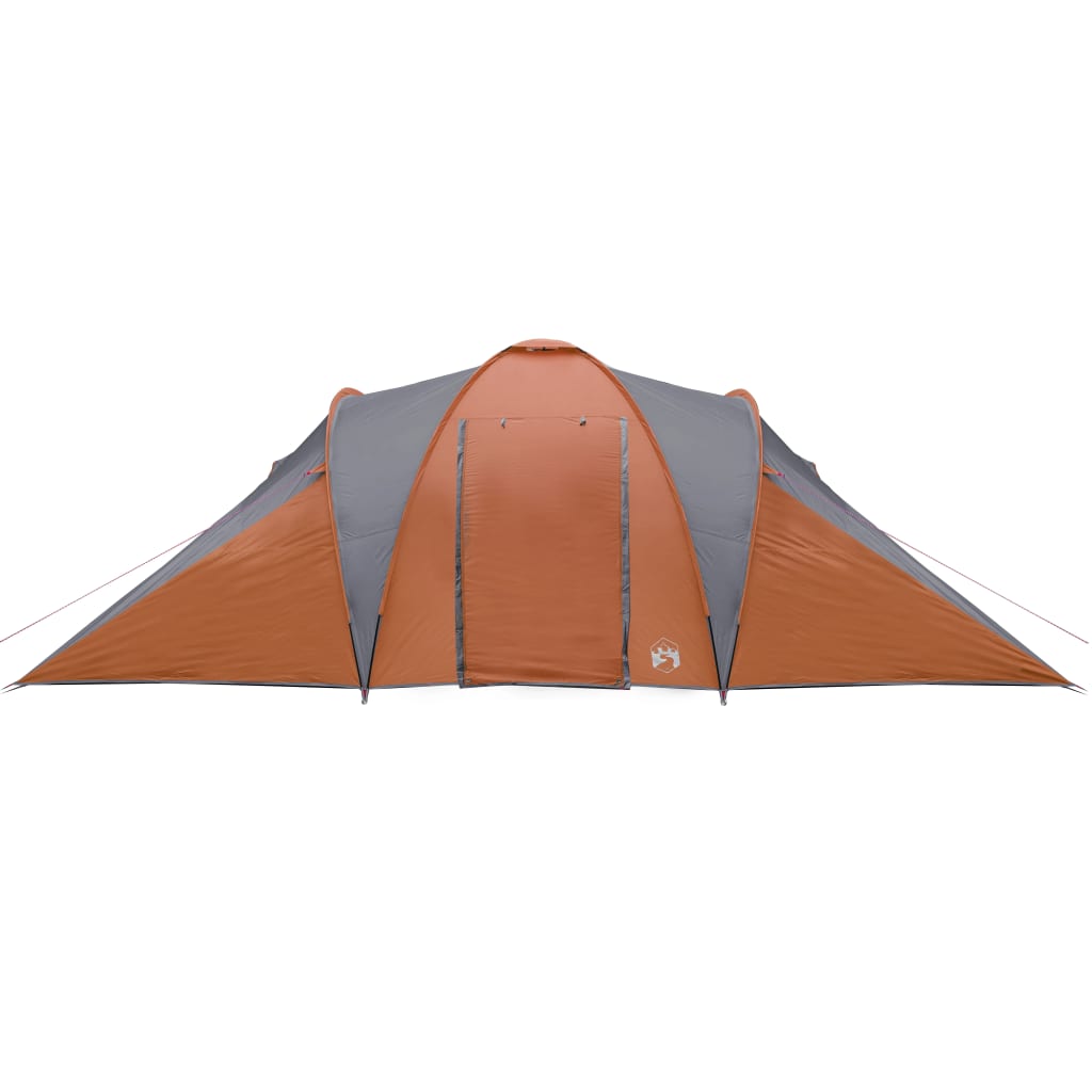 Tent 6-Persoons 576X238X193 Cm 185T Taft Grijs En Oranje