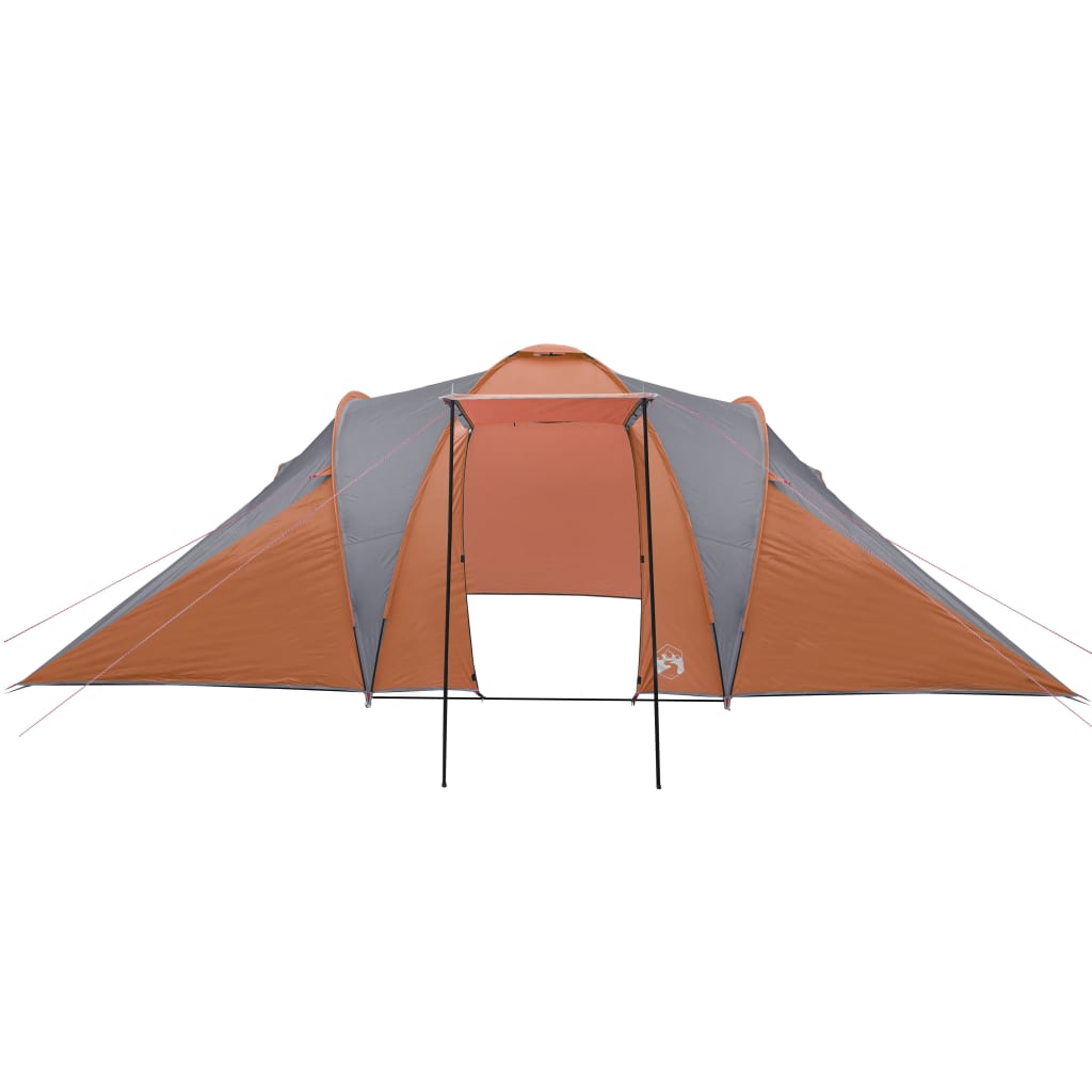 Tent 6-Persoons 576X238X193 Cm 185T Taft Grijs En Oranje