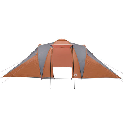Tent 6-Persoons 576X238X193 Cm 185T Taft Grijs En Oranje