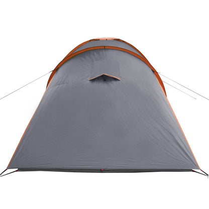 Tent 6-Persoons 576X238X193 Cm 185T Taft Grijs En Oranje