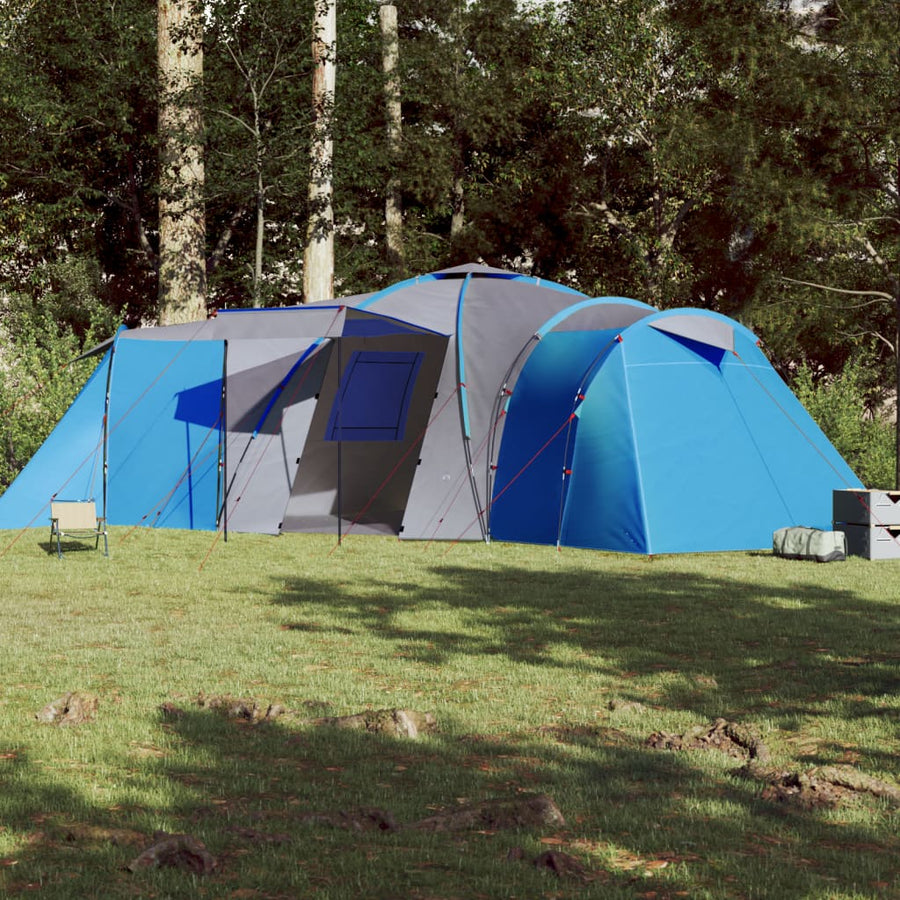 Tent 12-Persoons 840X720X200 Cm 185T Taft Blauw