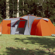 Koepeltent 12-persoons 840x720x200 cm grijs oranje
