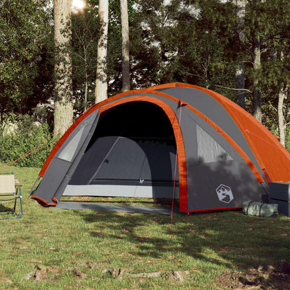Tent 4-Persoons 85T Taft Grijs En Oranje 300 x 250 x 132 cm orange