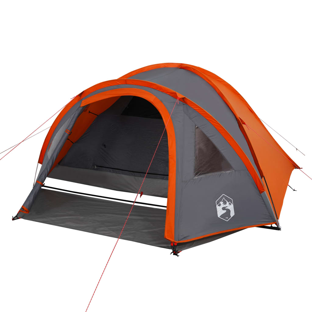Tent 4-Persoons 85T Taft Grijs En Oranje 300 x 250 x 132 cm orange