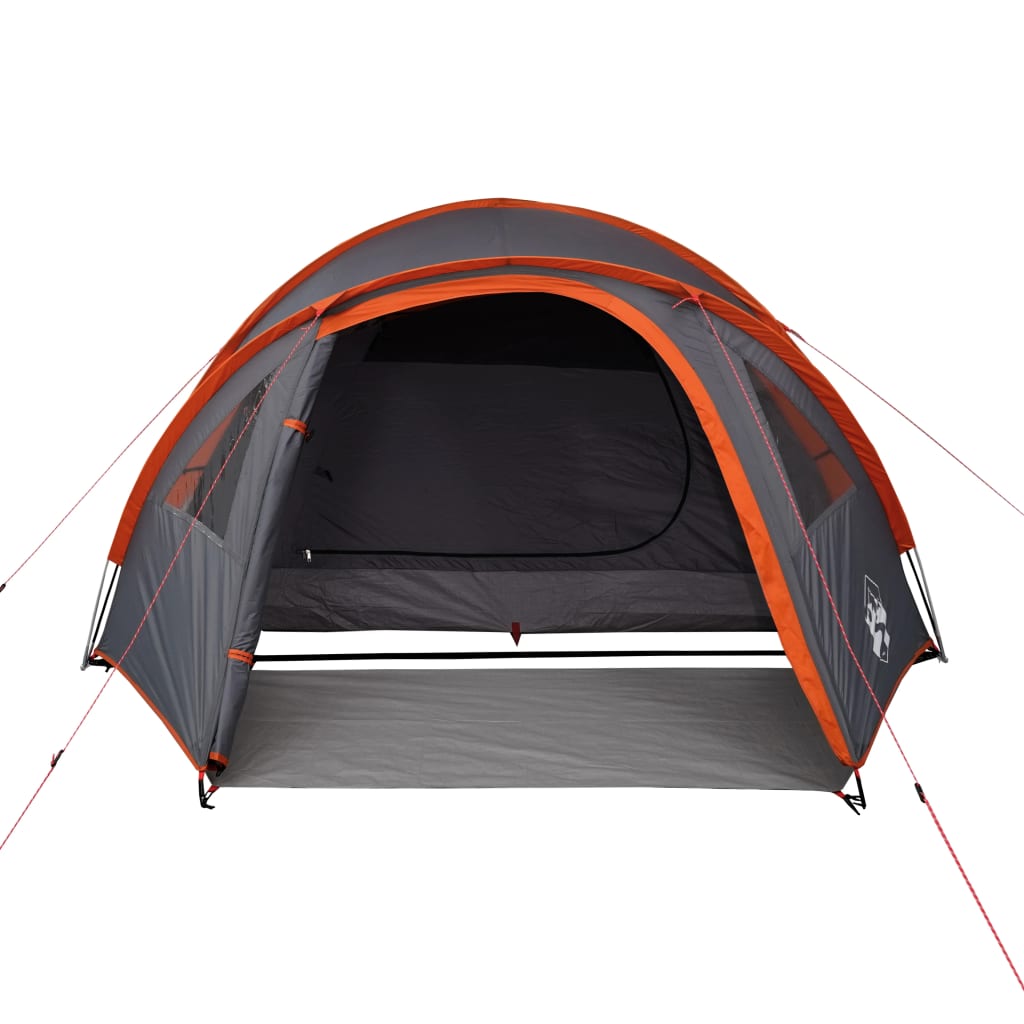 Tent 4-Persoons 85T Taft Grijs En Oranje 300 x 250 x 132 cm orange
