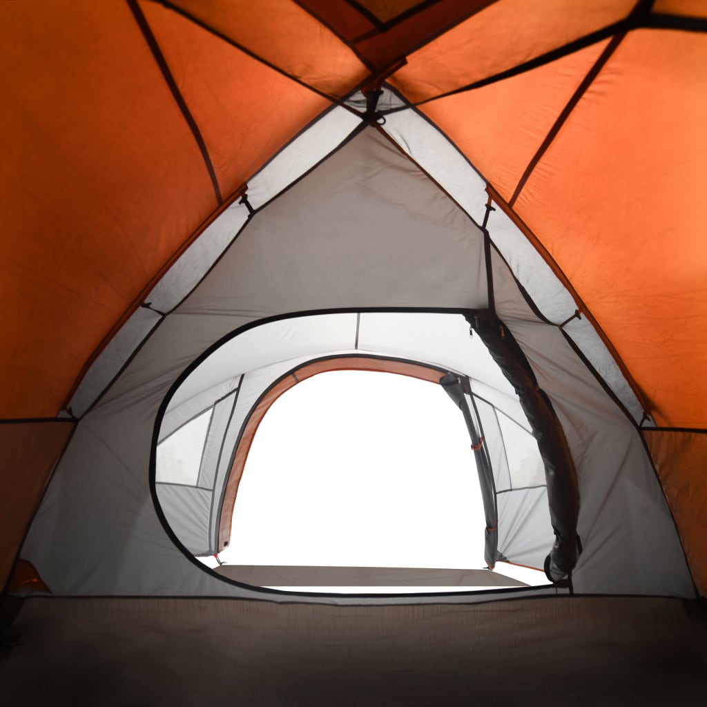 Tent 4-Persoons 85T Taft Grijs En Oranje 300 x 250 x 132 cm orange