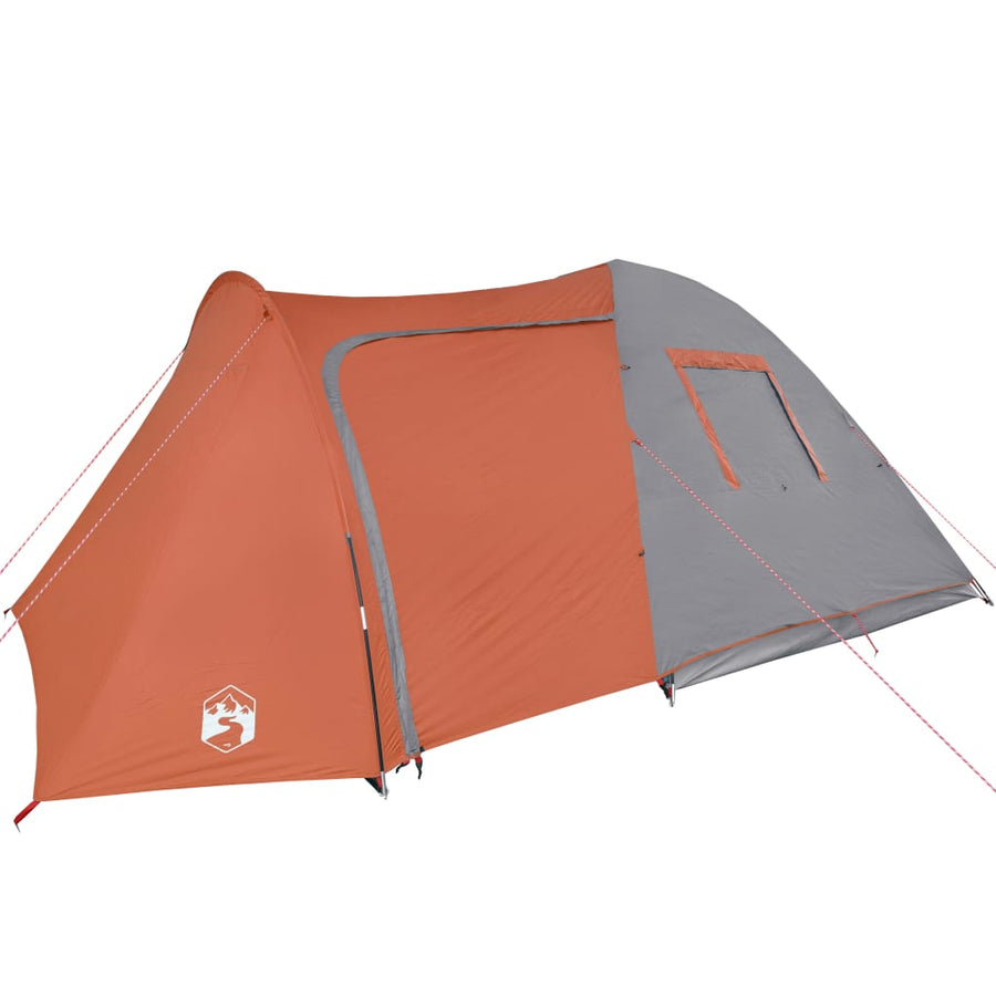 Tent 6-Persoons 466X342X200 Cm 185T Taft Grijs En Oranje