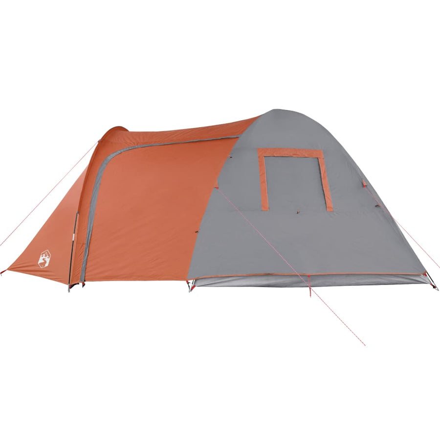 Tent 6-Persoons 466X342X200 Cm 185T Taft Grijs En Oranje