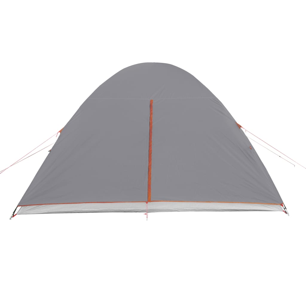 Tent 6-Persoons 466X342X200 Cm 185T Taft Grijs En Oranje