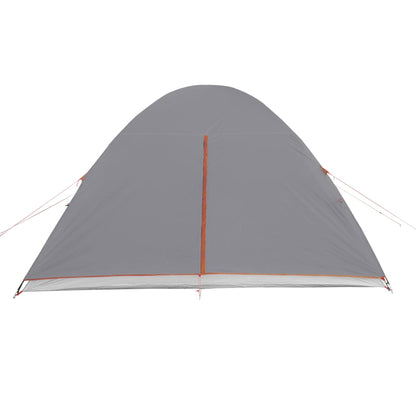 Tent 6-Persoons 466X342X200 Cm 185T Taft Grijs En Oranje
