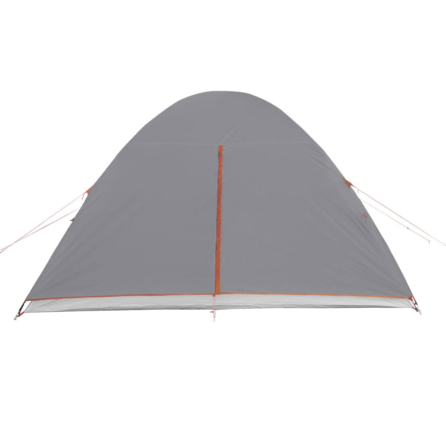 Tent 6-Persoons 466X342X200 Cm 185T Taft Grijs En Oranje