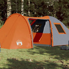 Dome tent 6-person waterproof orange