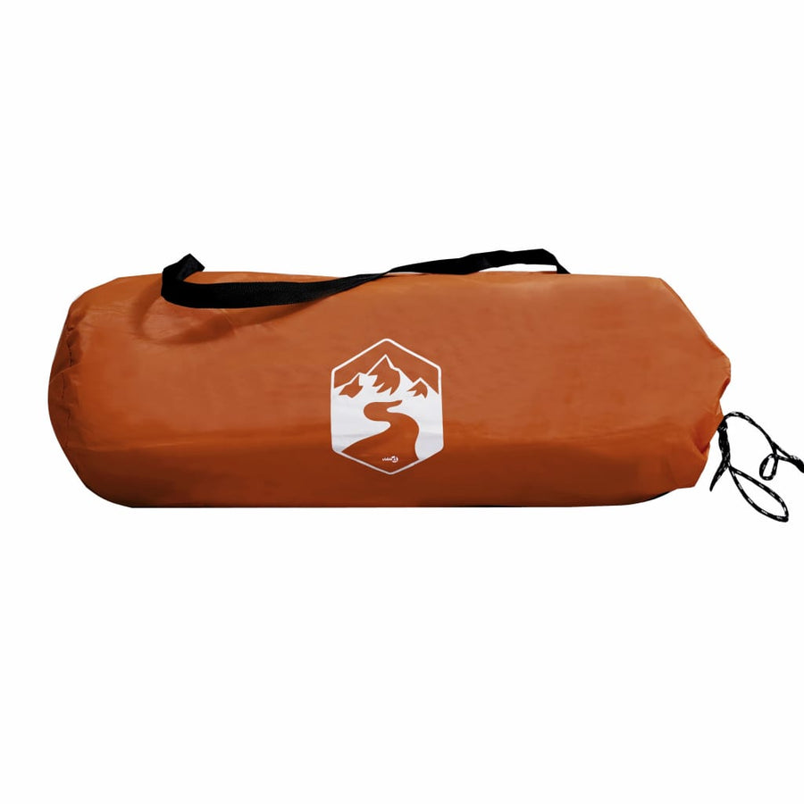 Tent 4-Persoons 240X221X160 Cm 185T Taft Grijs En Oranje