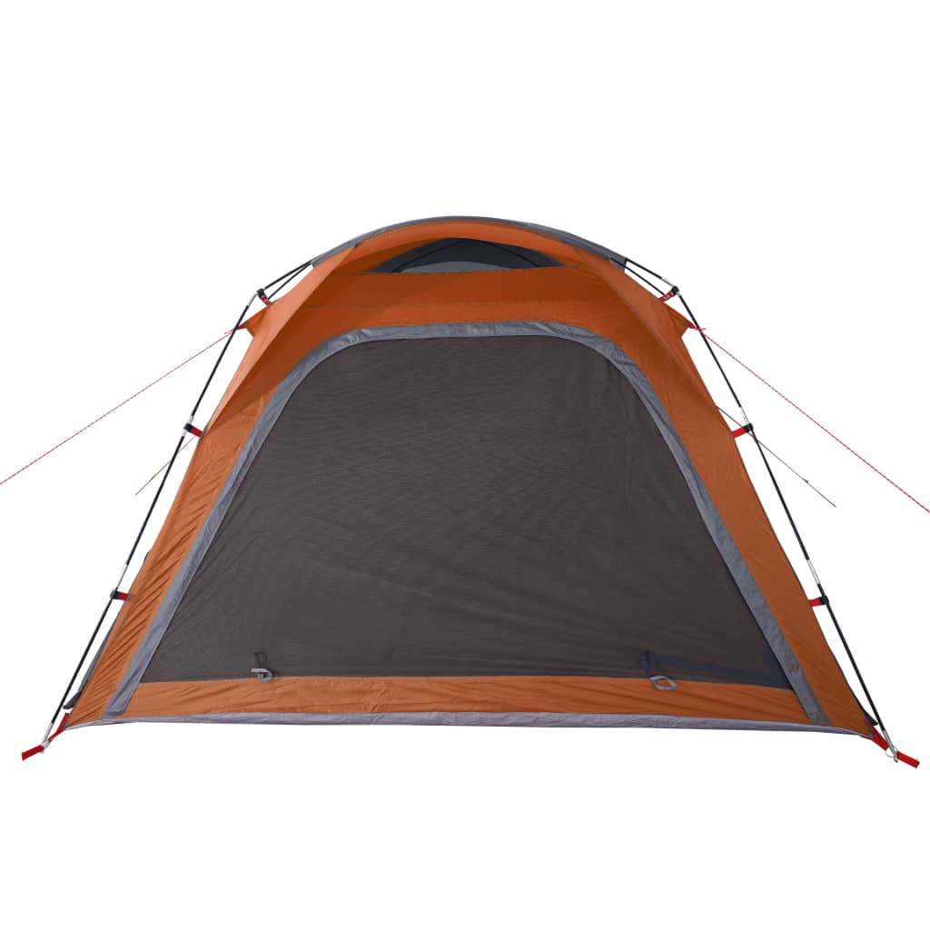 Tent 4-Persoons 240X221X160 Cm 185T Taft Grijs En Oranje