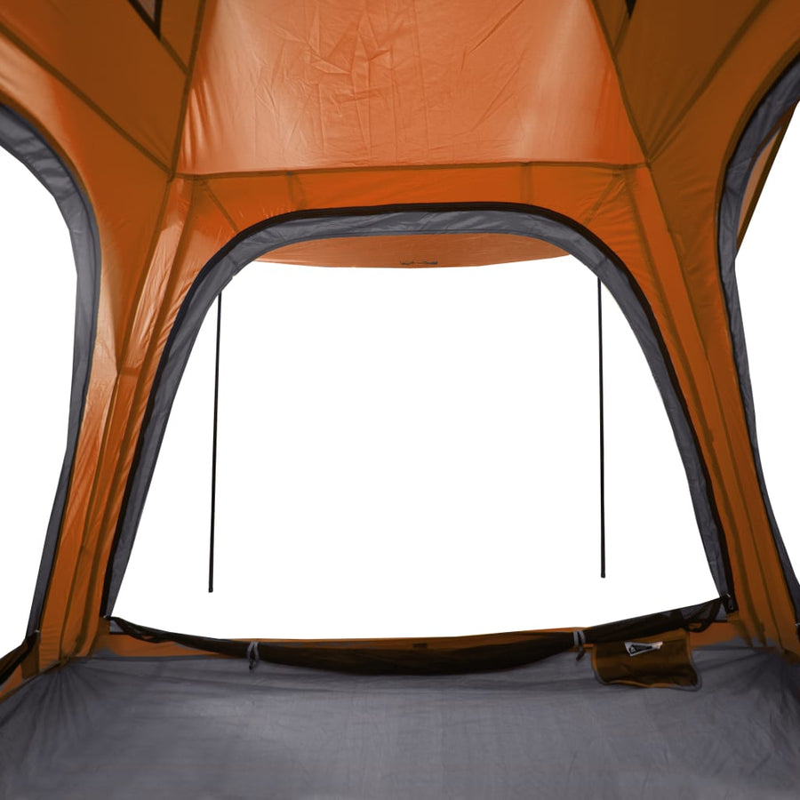 Tent 4-Persoons 240X221X160 Cm 185T Taft Grijs En Oranje
