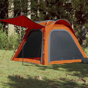 Tent 4 personen 240x221x160 cm waterdicht grijs oranje