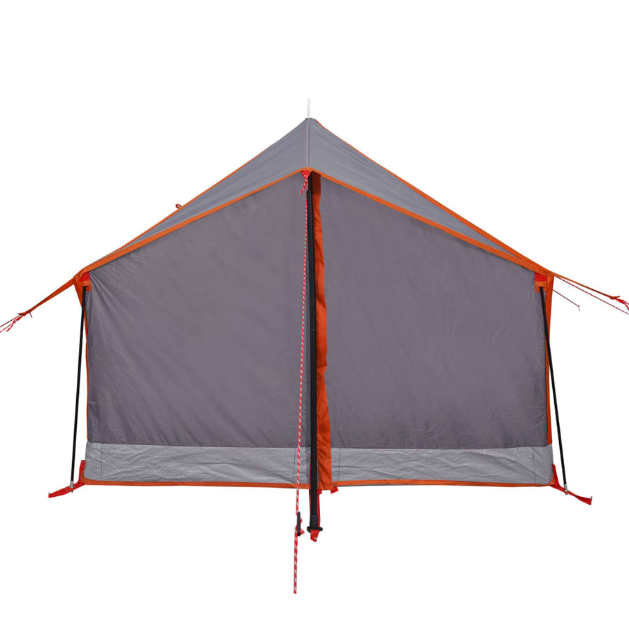 Tent 2-Persoons 193X122X96 Cm 185T Taft Grijs En Oranje