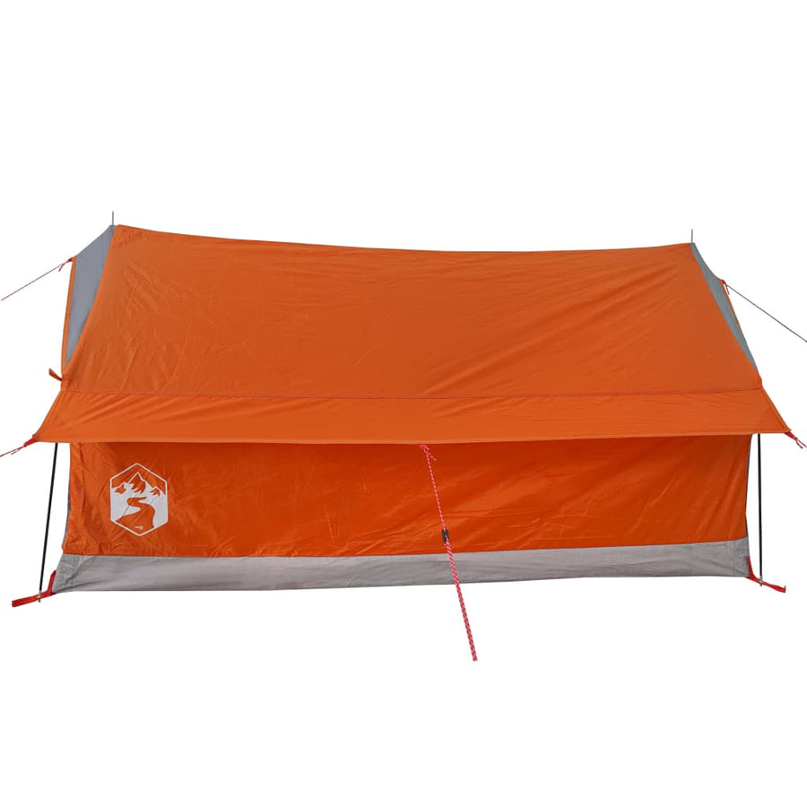 Tent 2-Persoons 193X122X96 Cm 185T Taft Grijs En Oranje