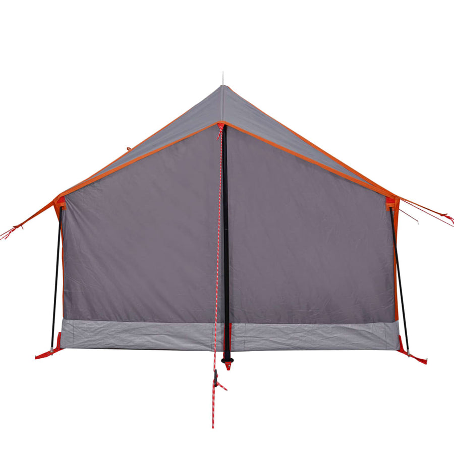 Tent 2-Persoons 193X122X96 Cm 185T Taft Grijs En Oranje