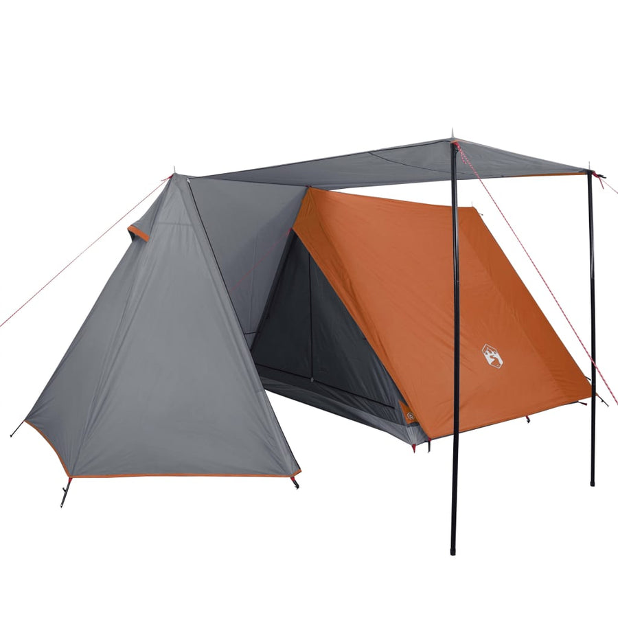 Tent 3-Persoons 465X220X170 Cm 185T Taft Grijs En Oranje