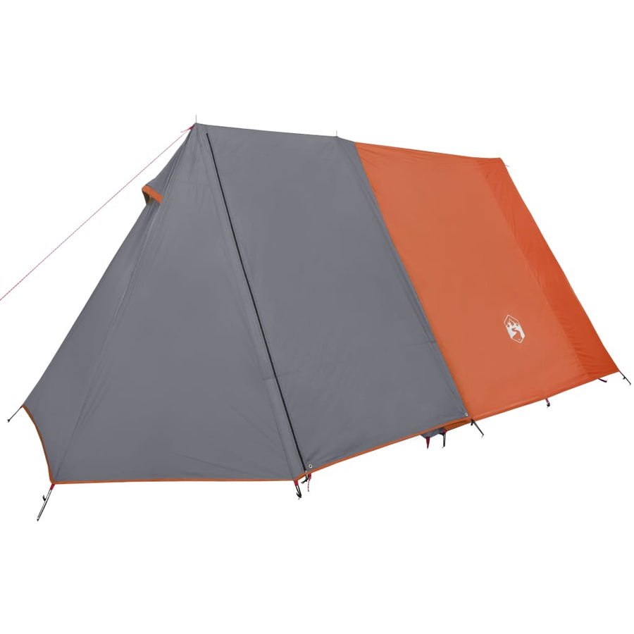 Tent 3-Persoons 465X220X170 Cm 185T Taft Grijs En Oranje