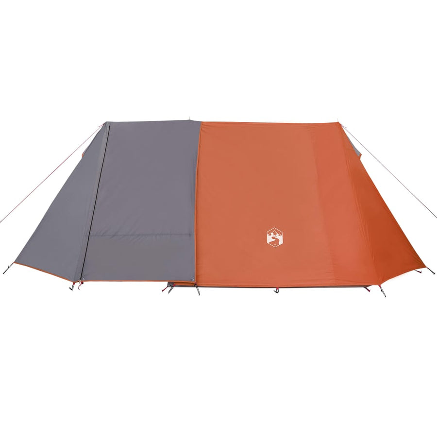 Tent 3-Persoons 465X220X170 Cm 185T Taft Grijs En Oranje
