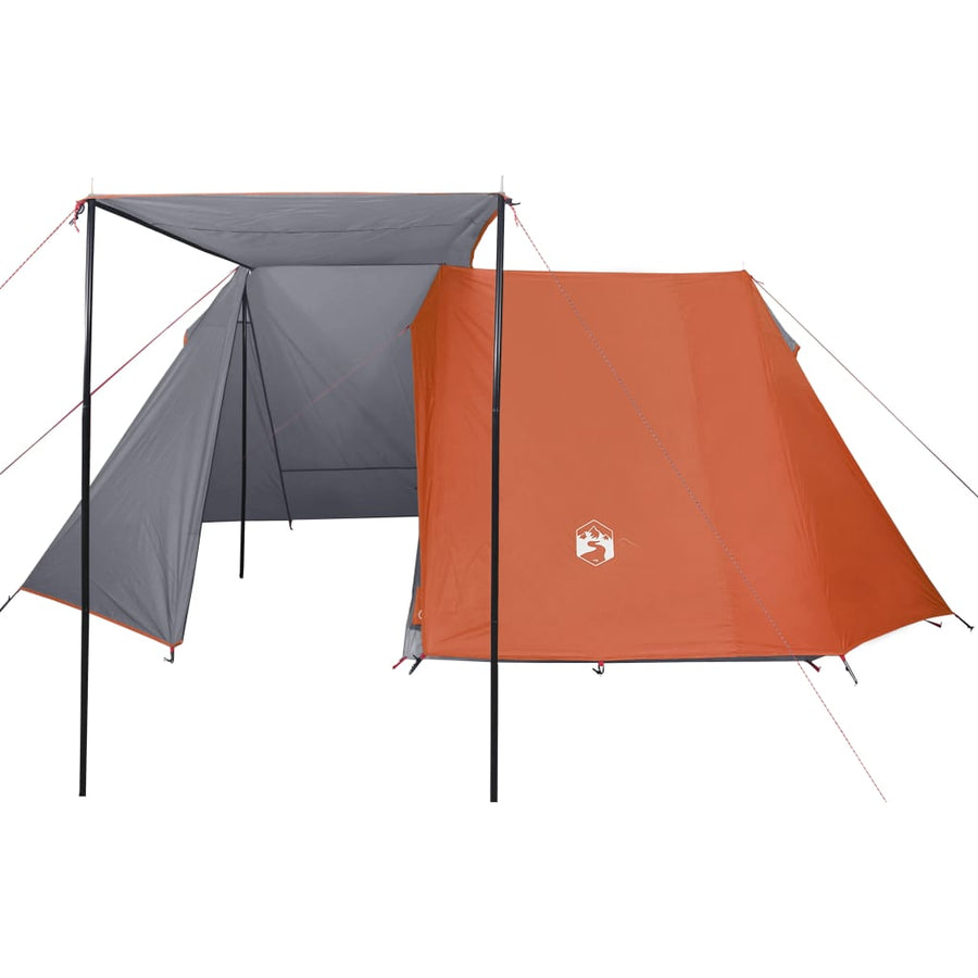 Tent 3-Persoons 465X220X170 Cm 185T Taft Grijs En Oranje