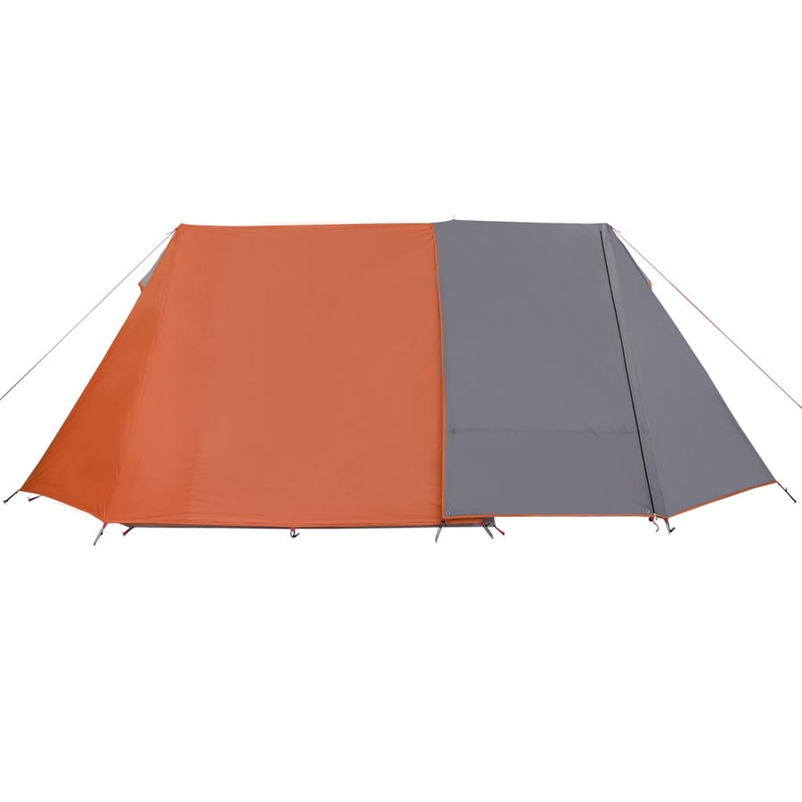 Tent 3-Persoons 465X220X170 Cm 185T Taft Grijs En Oranje