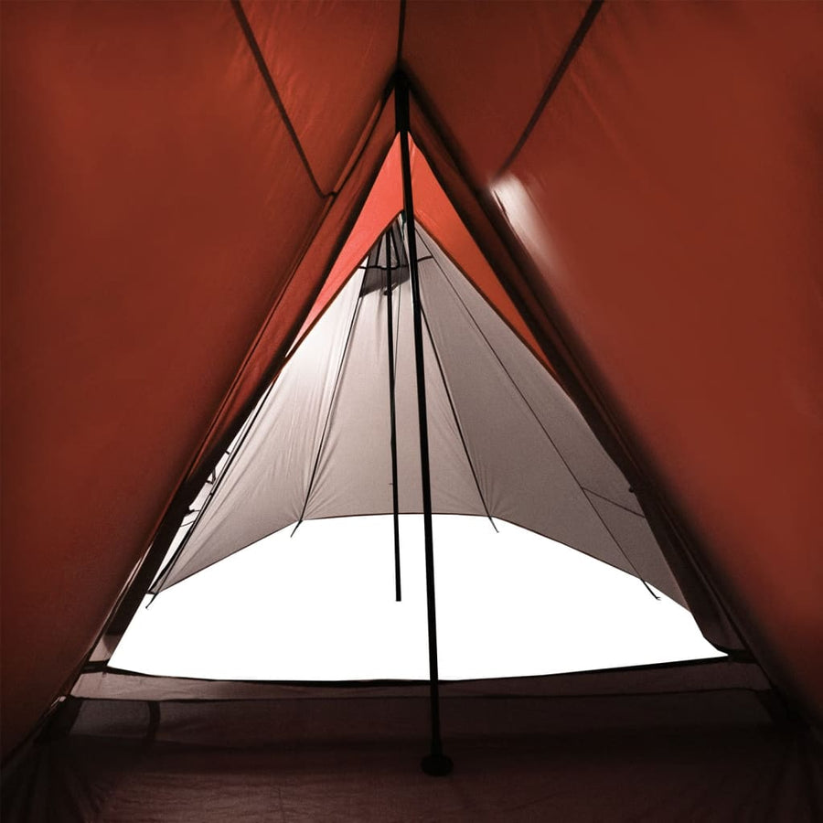 Tent 3-Persoons 465X220X170 Cm 185T Taft Grijs En Oranje
