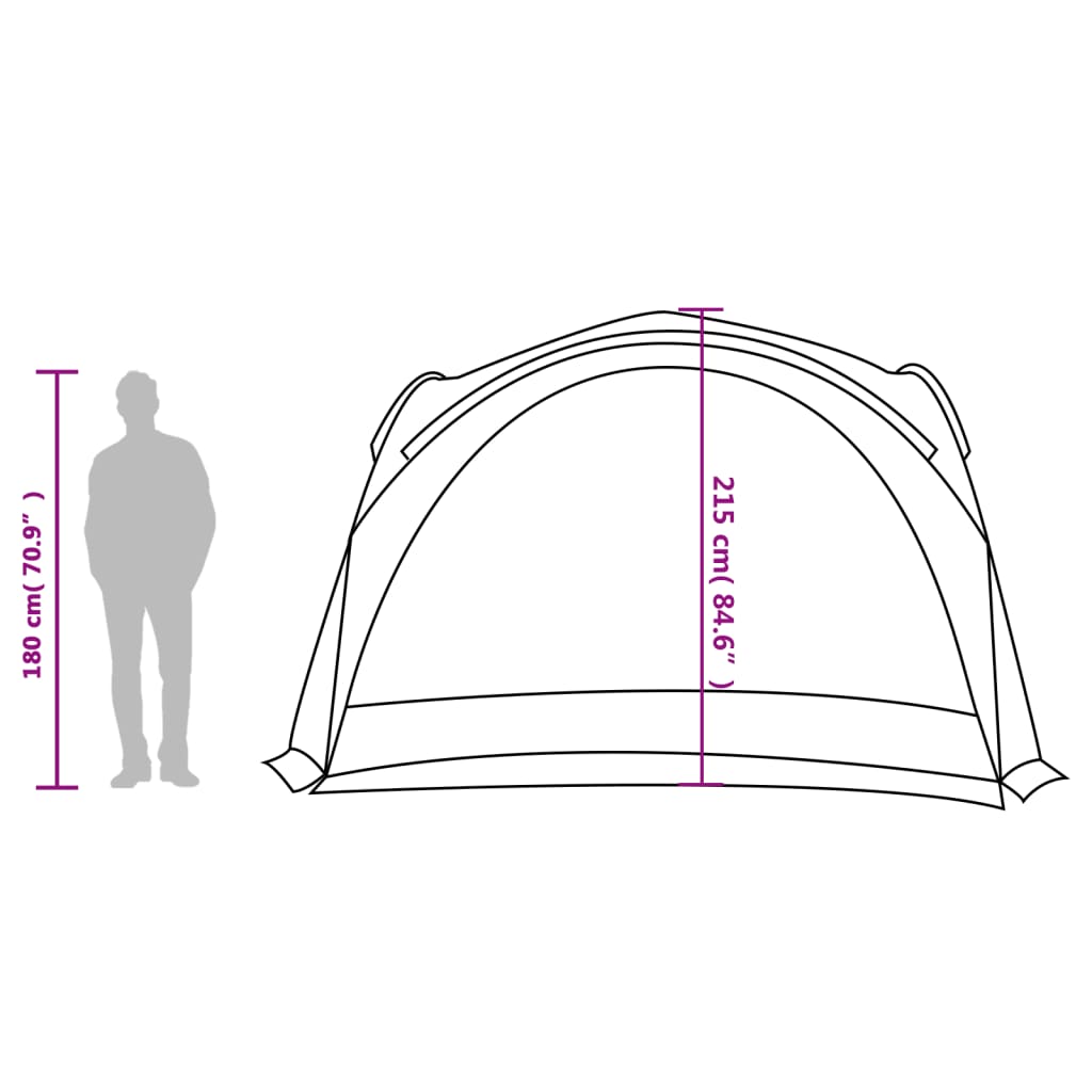 Partytent 360X360X215 Cm 185T Taft Groen