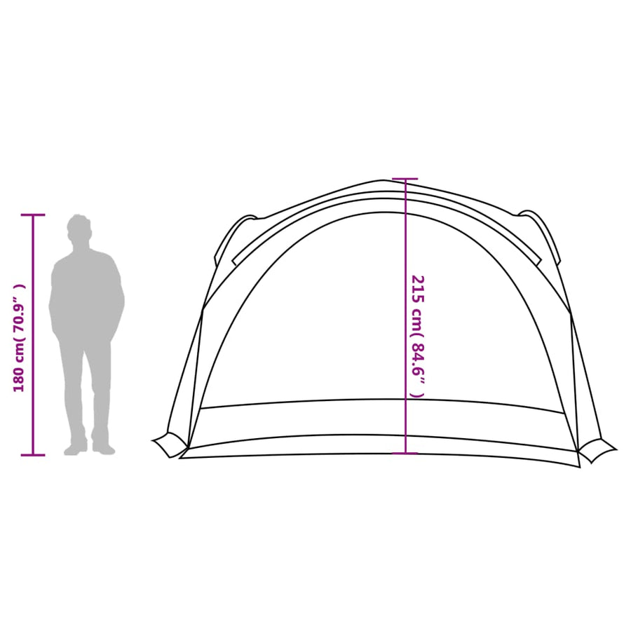 Partytent 360X360X215 Cm 185T Taft Groen