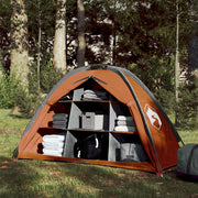 Opbergtent 9 vakken 125x50x68 cm grijs oranje