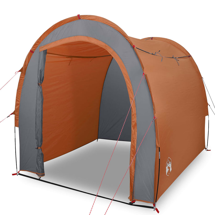Opbergtent 204X183X178 Cm 185T Taft Grijs En Oranje