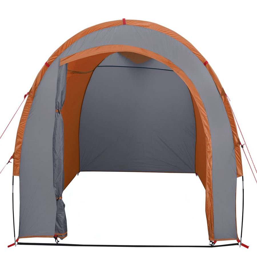 Opbergtent 204X183X178 Cm 185T Taft Grijs En Oranje