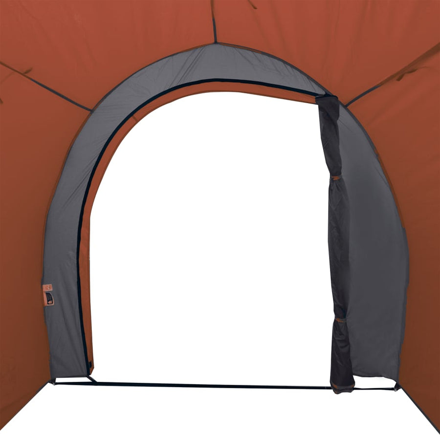 Opbergtent 204X183X178 Cm 185T Taft Grijs En Oranje