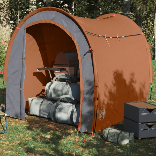 Opbergtent 204X183X178 Cm 185T Taft Grijs En Oranje