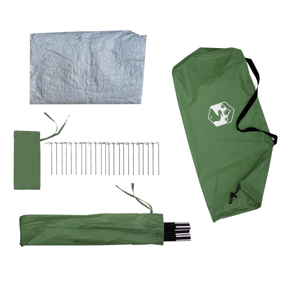 Tent 4-Persoons 85T Taft 367 x 367 x 259 cm Groen